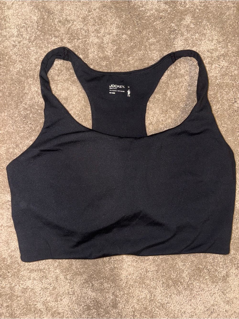 Jockey Black Racerback Sports Bra - Smooth Support